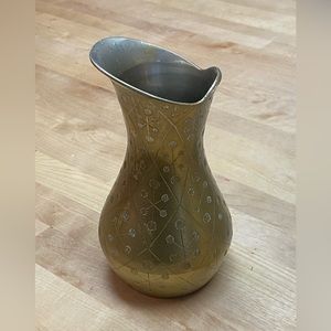 Brass Pitcher Vase vessel made in India artisan piece handcrafted